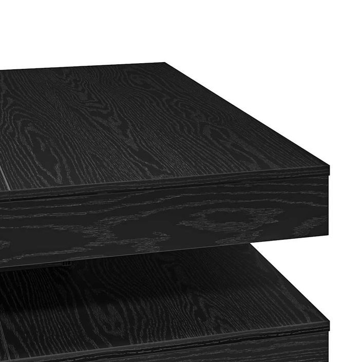 Table basse rotative à 360 degrés chêne noir 90x90x34,5 cm - Photo n°8