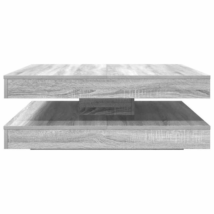 Table basse rotative à 360 degrés sonoma gris 90x90x34,5 cm - Photo n°4