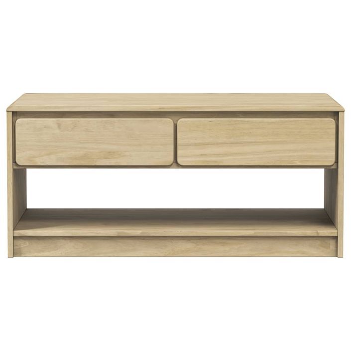 Table basse SAUDA chêne 99x55x45 cm bois de pin massif - Photo n°4