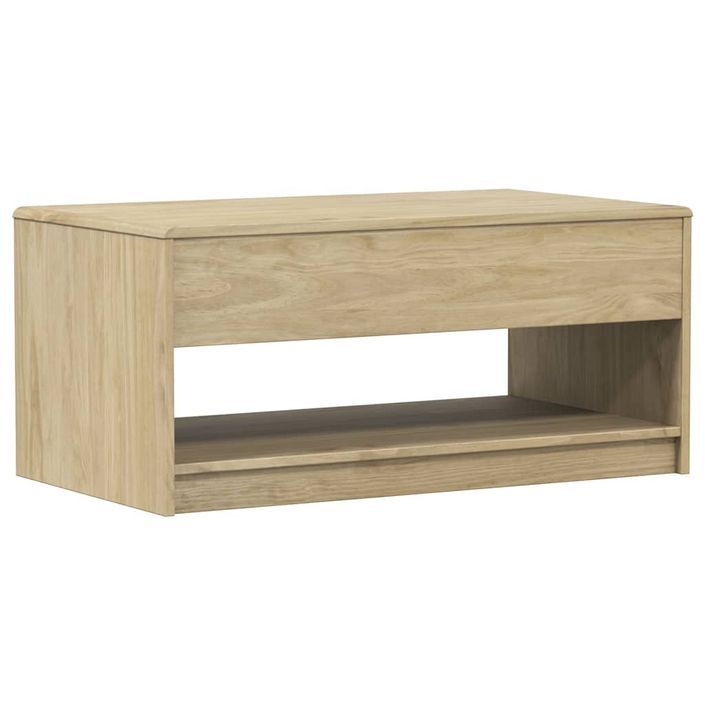 Table basse SAUDA chêne 99x55x45 cm bois de pin massif - Photo n°6