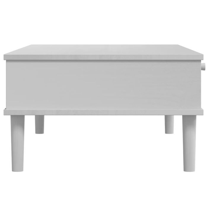 Table basse SENJA aspect rotin blanc 100x55x33 cm bois massif - Photo n°7