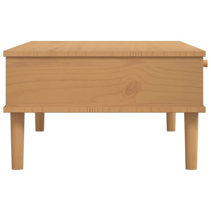 Table basse SENJA aspect rotin marron 100x55x33 cm bois massif - Photo n°7