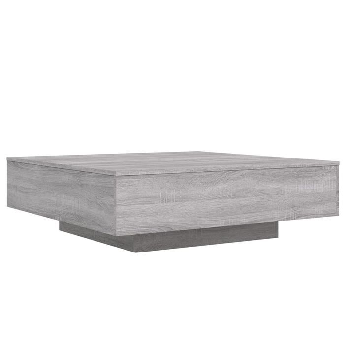 Table basse sonoma gris 100x100x31 cm bois d'ingénierie - Photo n°7