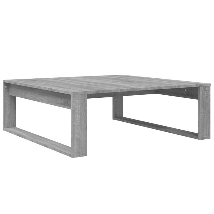 Table basse Sonoma gris 100x100x35 cm Bois d'ingénierie - Photo n°1