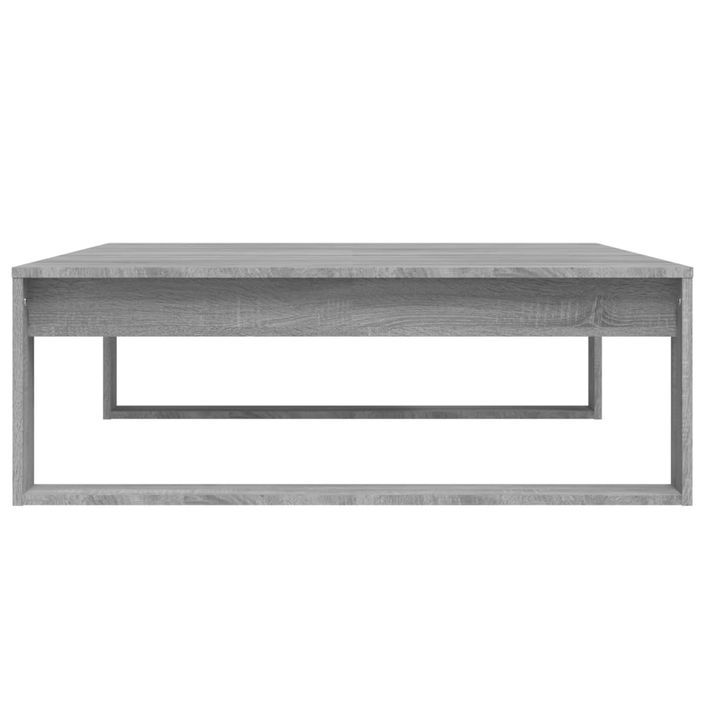 Table basse Sonoma gris 100x100x35 cm Bois d'ingénierie - Photo n°6