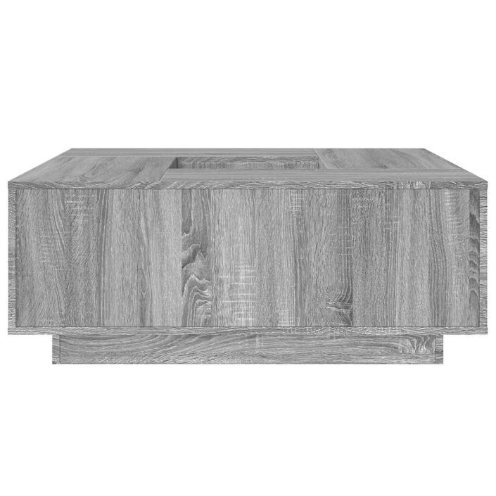 Table basse sonoma gris 100x100x40 cm bois d'ingénierie - Photo n°5