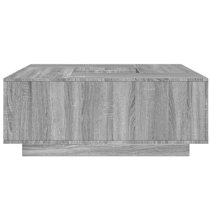 Table basse sonoma gris 100x100x40 cm bois d'ingénierie - Photo n°6