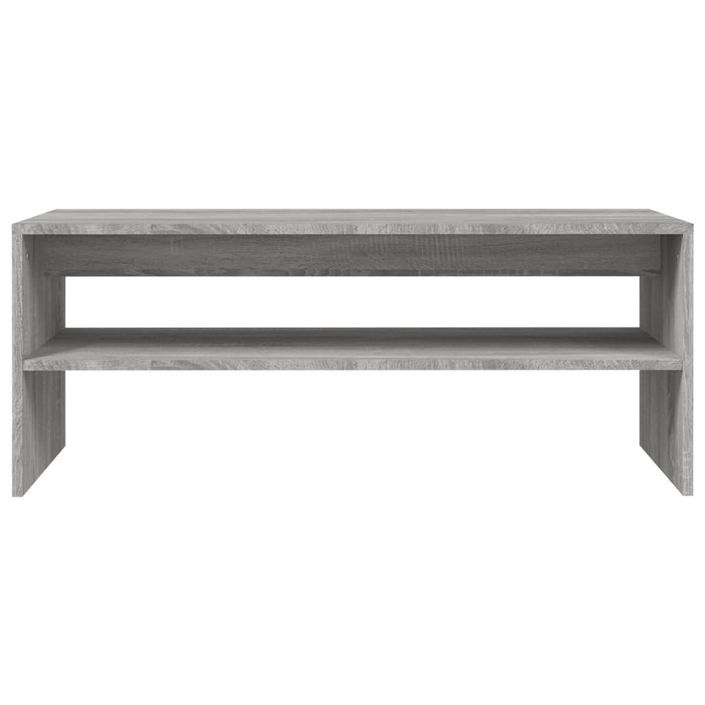 Table basse Sonoma gris 100x40x40 cm Bois d'ingénierie - Photo n°4