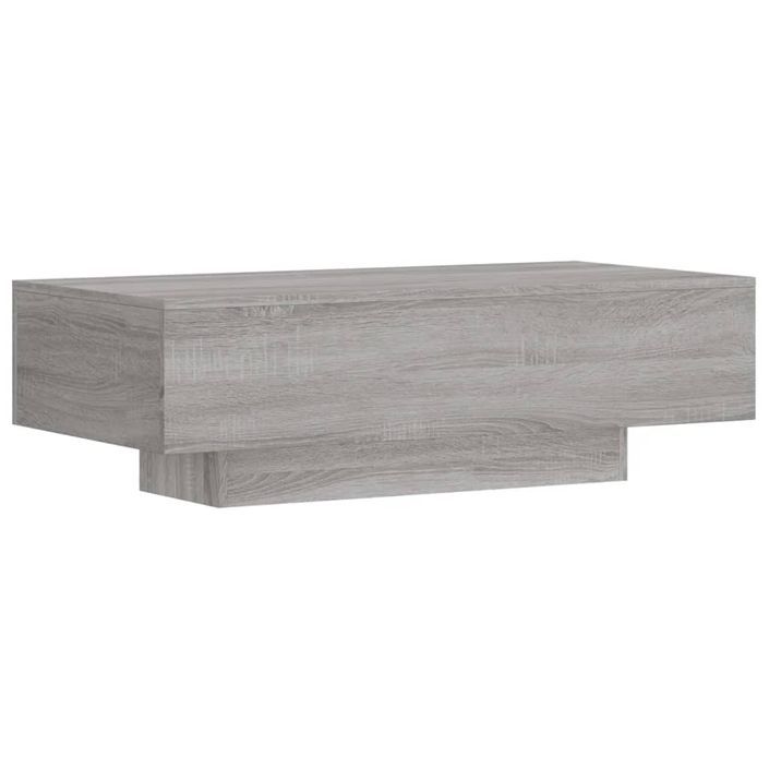 Table basse sonoma gris 100x49,5x31 cm bois d'ingénierie - Photo n°6