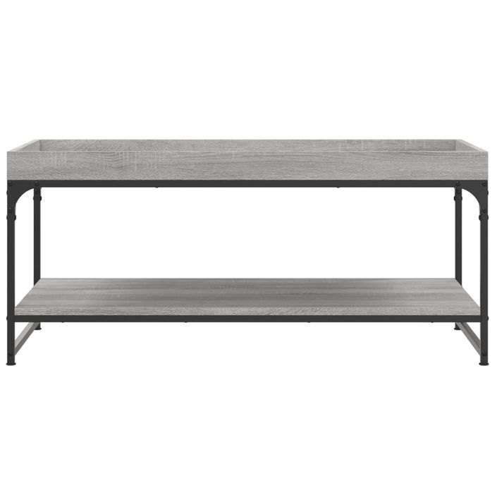 Table basse sonoma gris 100x49x45 cm bois d'ingénierie - Photo n°4