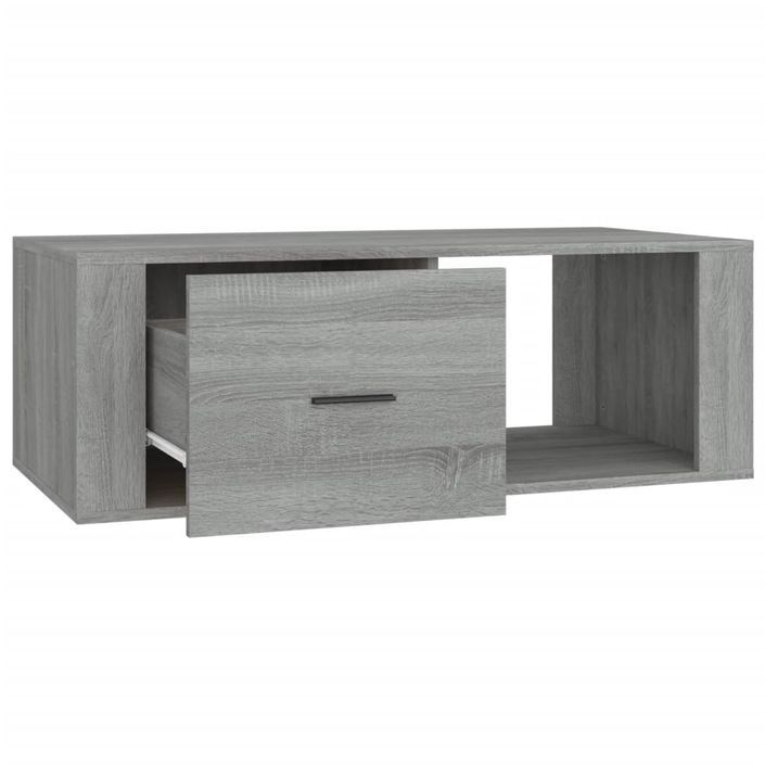 Table basse Sonoma gris 100x50,5x35 cm Bois d'ingénierie - Photo n°7