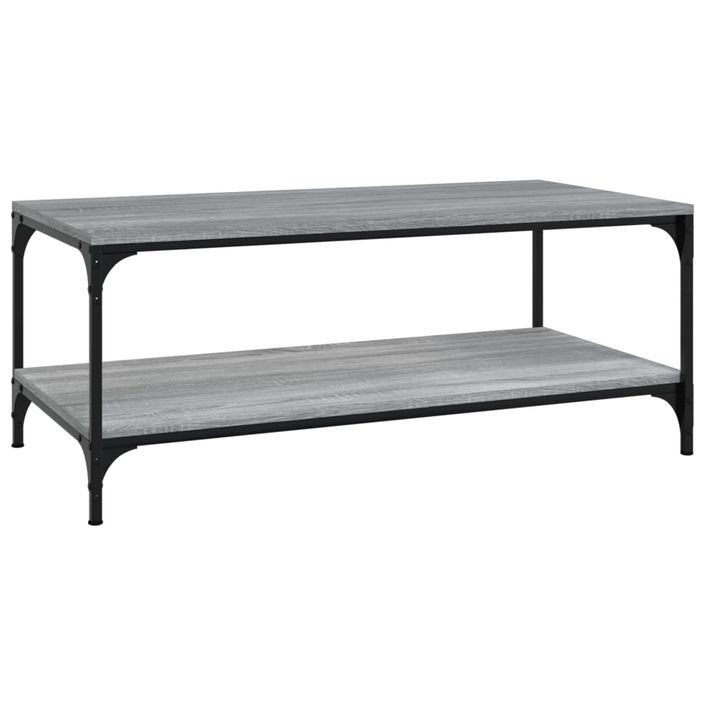 Table basse Sonoma gris 100x50x40 cm Bois d'ingénierie - Photo n°2