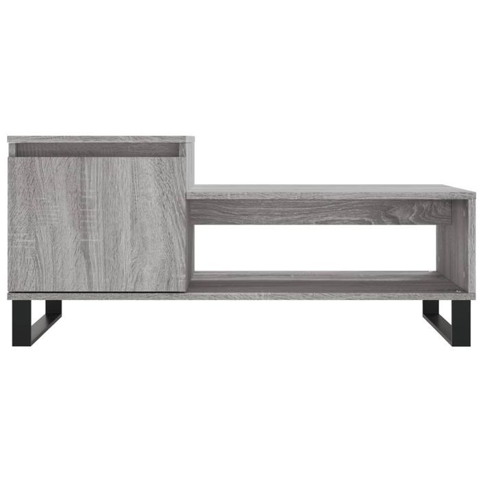 Table basse Sonoma gris 100x50x45 cm Bois d'ingénierie - Photo n°5