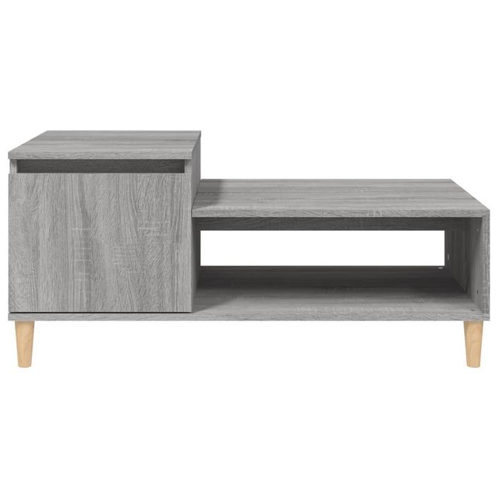 Table basse Sonoma gris 100x50x45 cm Bois d'ingénierie - Photo n°6