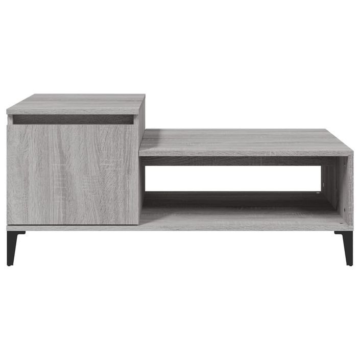 Table basse Sonoma gris 100x50x45 cm Bois d'ingénierie - Photo n°6