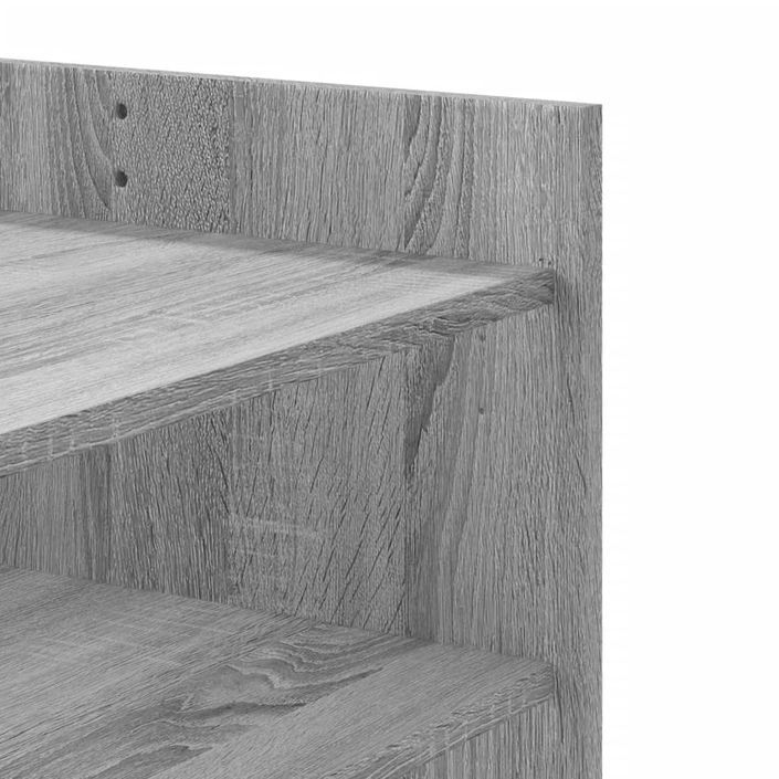 Table basse sonoma gris 100x50x50 cm bois d'ingénierie - Photo n°8