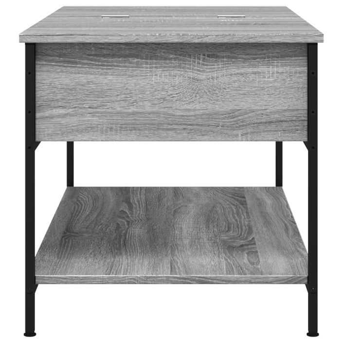 Table basse sonoma gris 100x50x50 cm bois d'ingénierie et métal - Photo n°6