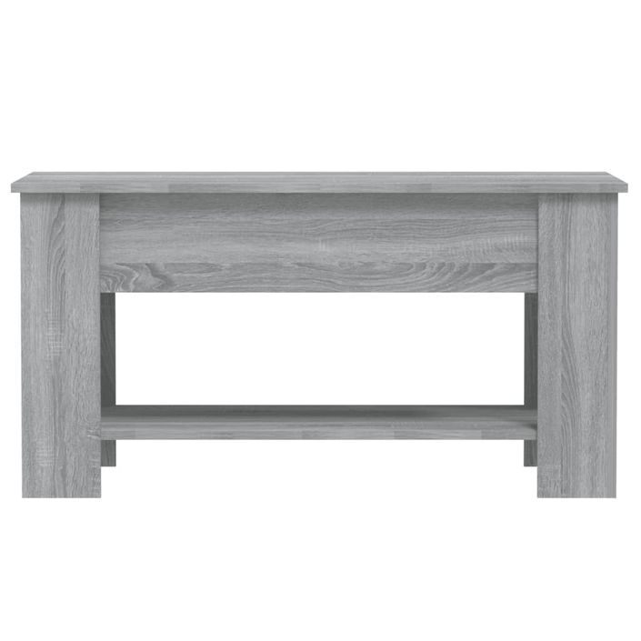 Table basse Sonoma gris 101x49x52 cm Bois d'ingénierie - Photo n°4