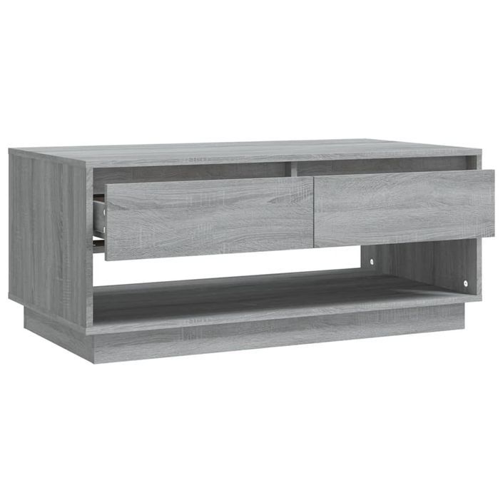 Table basse Sonoma gris 102,5x55x44 cm - Photo n°1