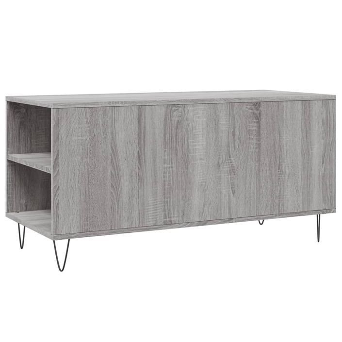 Table basse sonoma gris 102x44,5x50 cm bois d'ingénierie - Photo n°8