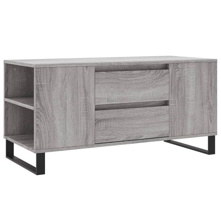 Table basse sonoma gris 102x44,5x50 cm bois d'ingénierie - Photo n°1