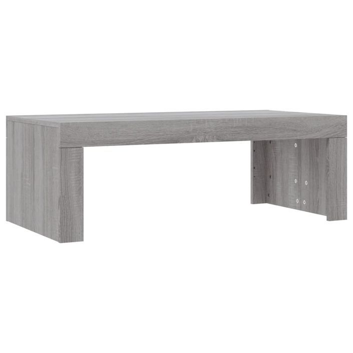 Table basse sonoma gris 102x50x36 cm bois d'ingénierie - Photo n°1