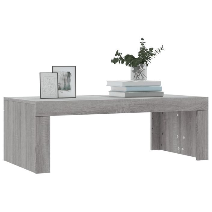 Table basse sonoma gris 102x50x36 cm bois d'ingénierie - Photo n°3