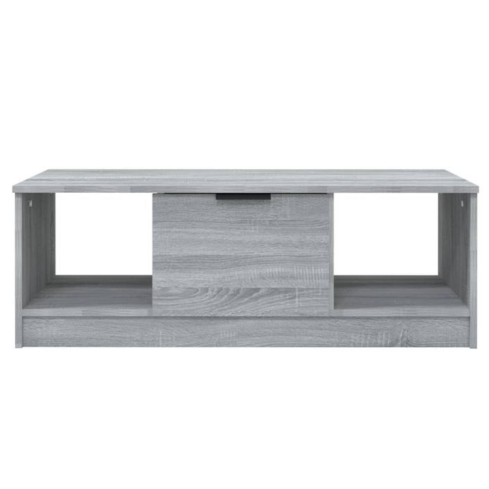 Table basse sonoma gris 102x50x36 cm bois d'ingénierie - Photo n°3