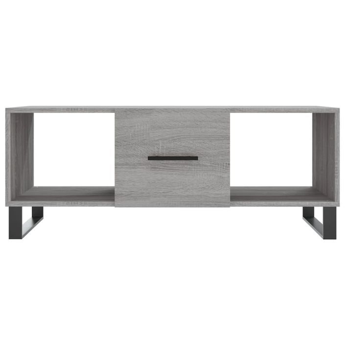 Table basse sonoma gris 102x50x40 cm bois d'ingénierie - Photo n°5