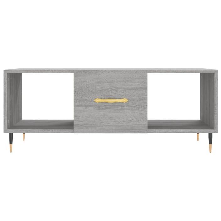 Table basse sonoma gris 102x50x40 cm bois d'ingénierie - Photo n°5