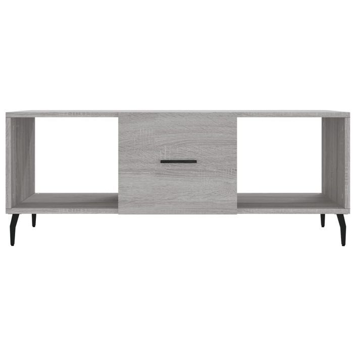 Table basse sonoma gris 102x50x40 cm bois d'ingénierie - Photo n°5