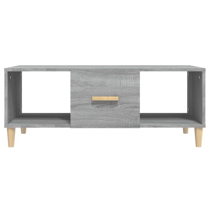 Table basse sonoma gris 102x50x40 cm bois d'ingénierie - Photo n°3