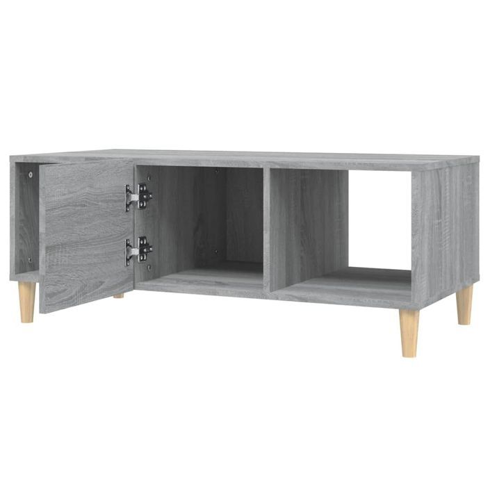 Table basse sonoma gris 102x50x40 cm bois d'ingénierie - Photo n°4