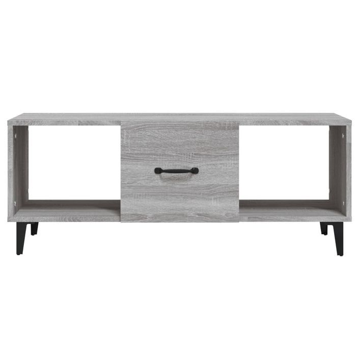 Table basse sonoma gris 102x50x40 cm bois d'ingénierie - Photo n°5