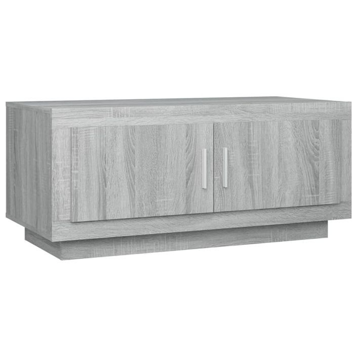 Table basse Sonoma gris 102x50x45 cm Bois d'ingénierie - Photo n°2