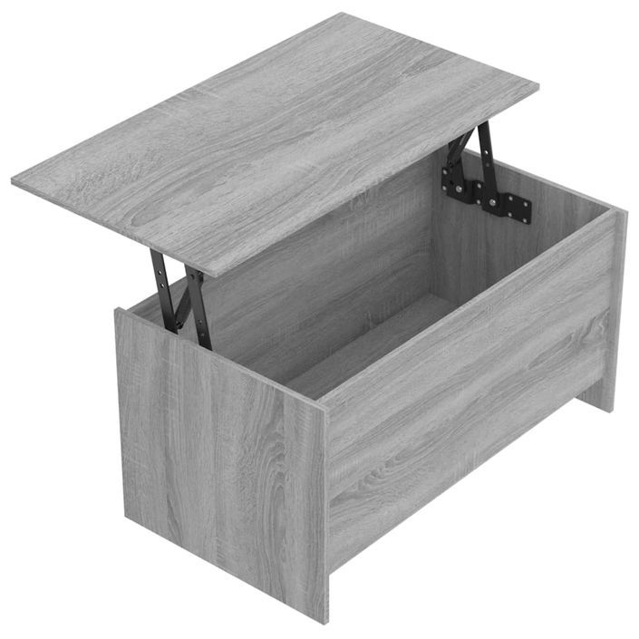 Table basse sonoma gris 102x55,5x52,5 cm bois d'ingénierie - Photo n°6