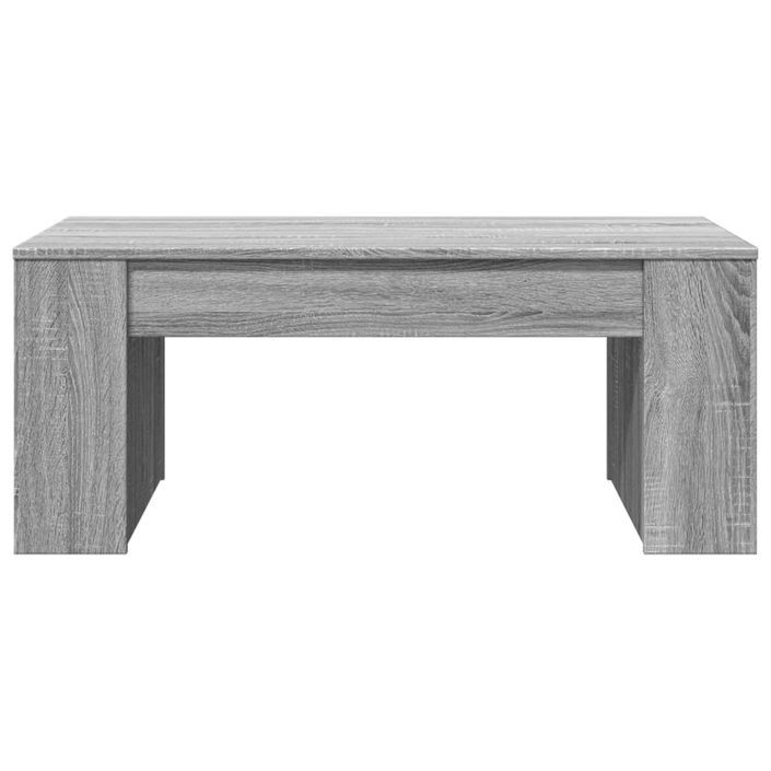 Table basse sonoma gris 102x55x42 cm bois d'ingénierie - Photo n°4