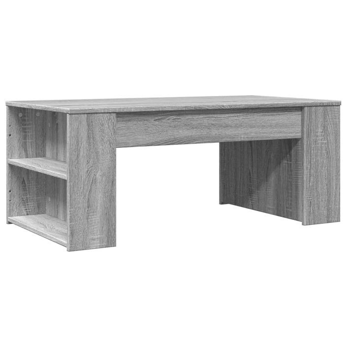 Table basse sonoma gris 102x55x42 cm bois d'ingénierie - Photo n°6