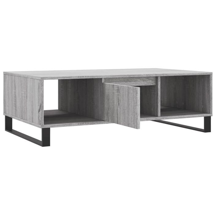 Table basse sonoma gris 104x60x35 cm bois d'ingénierie - Photo n°6