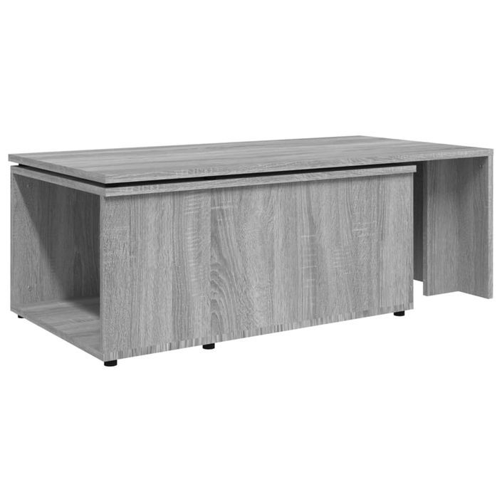 Table basse Sonoma gris 150x50x35 cm Bois d'ingénierie - Photo n°6