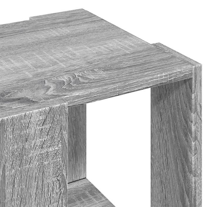 Table basse sonoma gris 32x32x30 cm bois d'ingénierie - Photo n°7