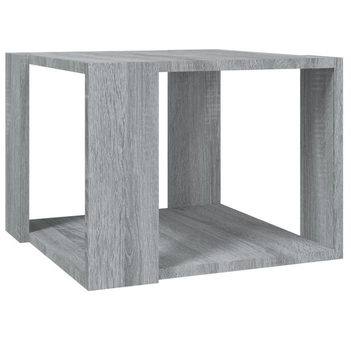 Table basse Sonoma gris 40x40x30 cm Bois d'ingénierie - Photo n°2