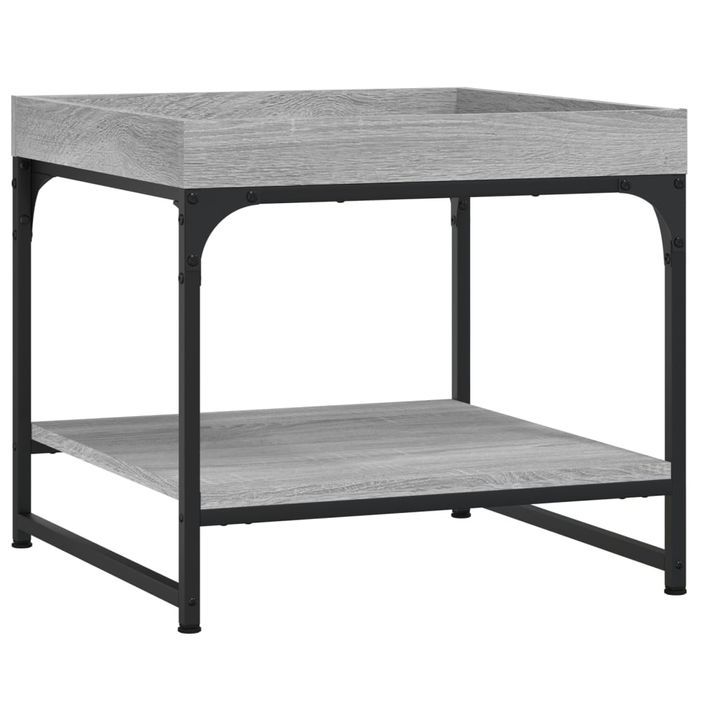 Table basse sonoma gris 49,5x49,5x45 cm bois d'ingénierie - Photo n°2