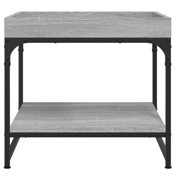 Table basse sonoma gris 49,5x49,5x45 cm bois d'ingénierie - Photo n°4