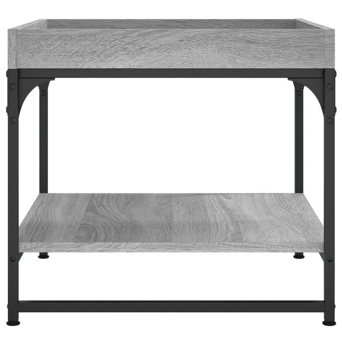 Table basse sonoma gris 49,5x49,5x45 cm bois d'ingénierie - Photo n°5
