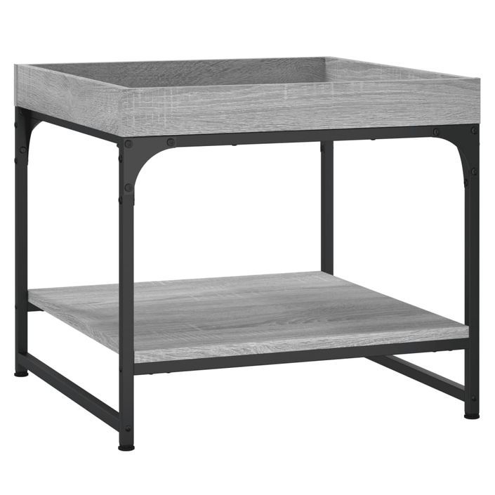 Table basse sonoma gris 49,5x49,5x45 cm bois d'ingénierie - Photo n°6