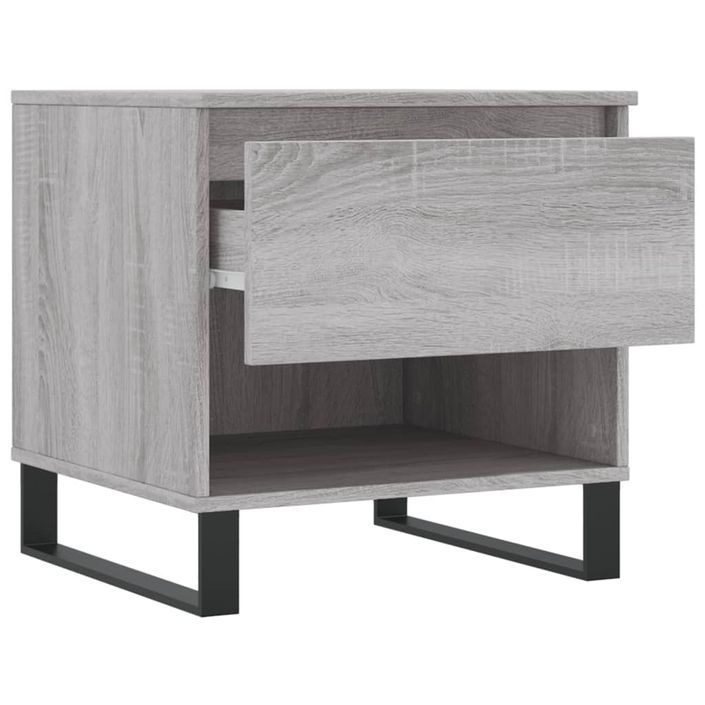 Table basse sonoma gris 50x46x50 cm bois d'ingénierie - Photo n°6