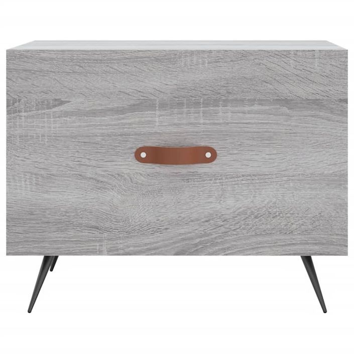 Table basse Sonoma gris 50x50x40 cm Bois d'ingénierie - Photo n°5