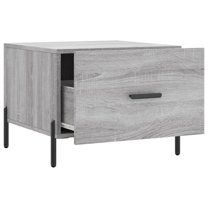 Table basse Sonoma gris 50x50x40 cm Bois d'ingénierie - Photo n°6