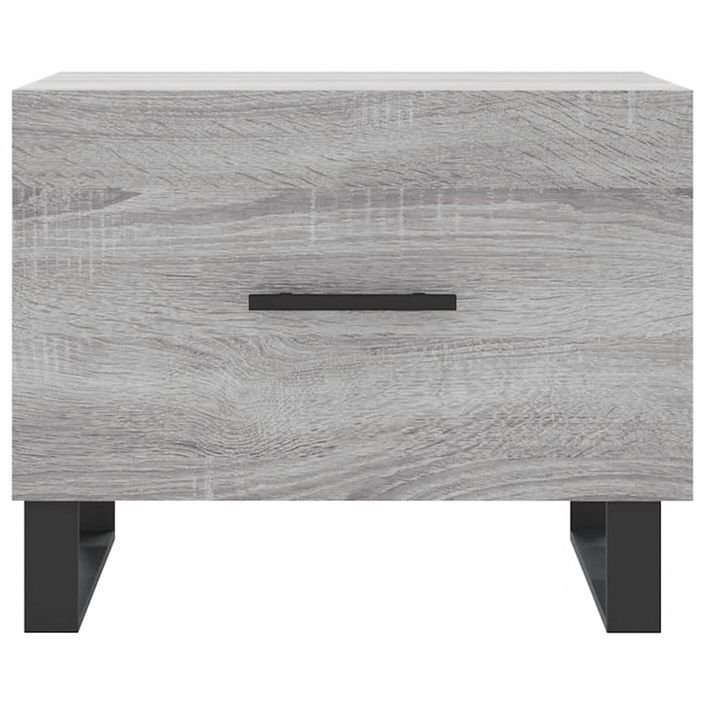 Table basse Sonoma gris 50x50x40 cm Bois d'ingénierie - Photo n°5